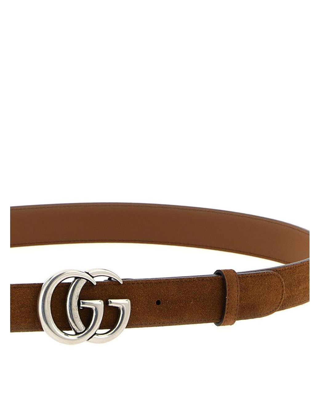 Gucci White 'Gg Marmont' Belt for men