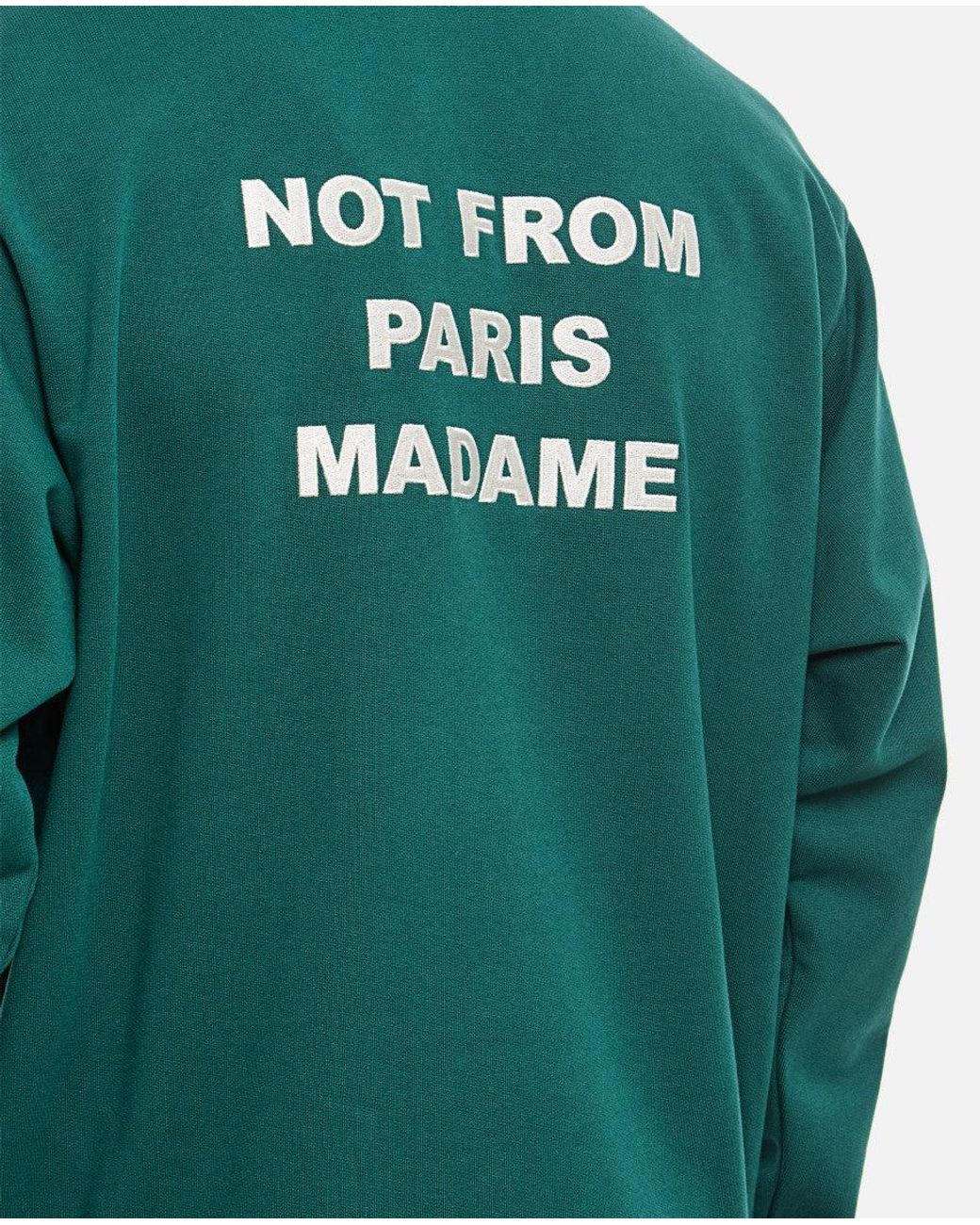 Drole de Monsieur Green Slogan Hoodie for men