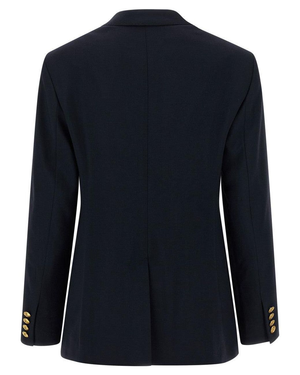 Polo Ralph Lauren Black Double-Breasted Wool Crêpe Blazer