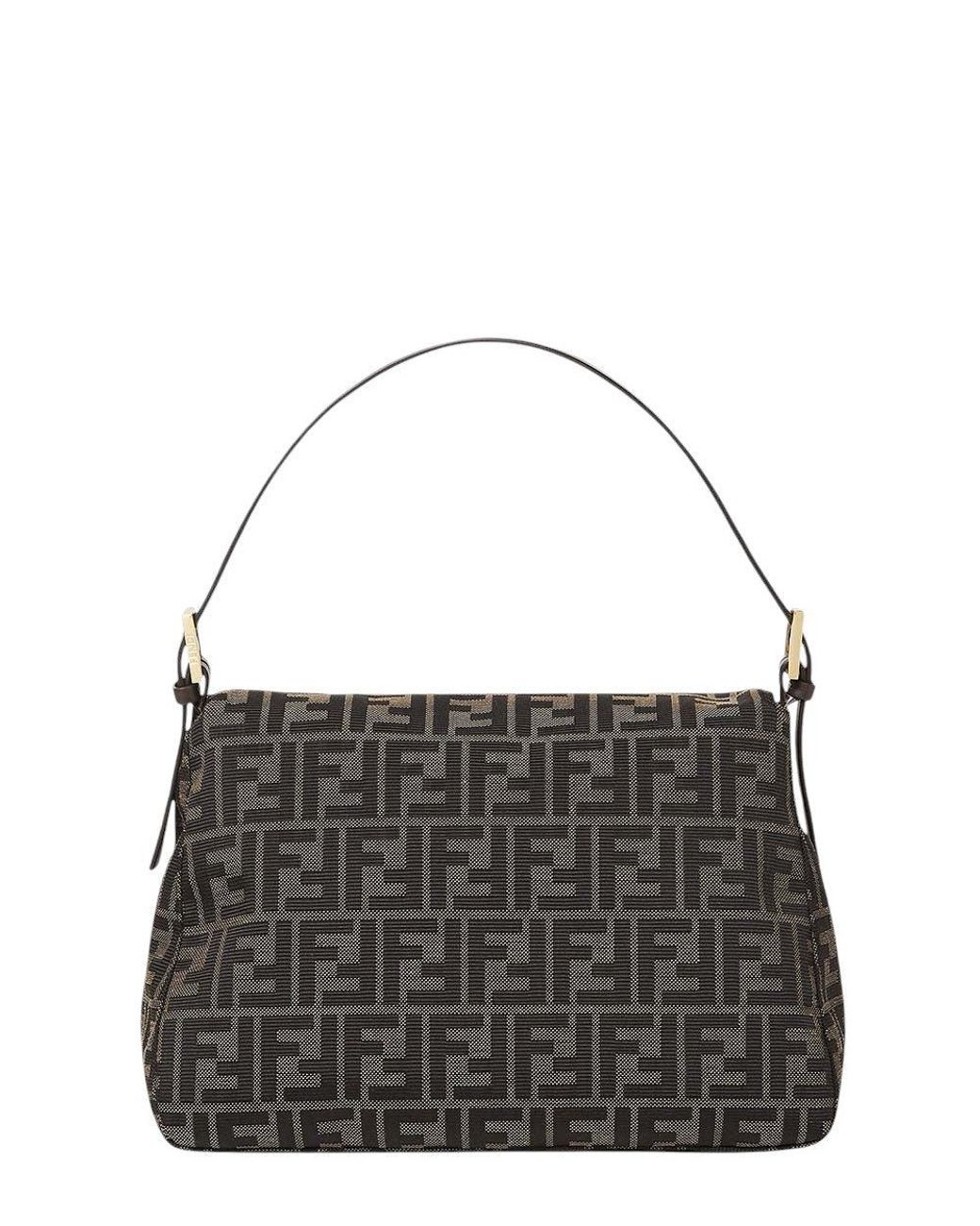 Fendi Black Logo Medium Shoulder Bag