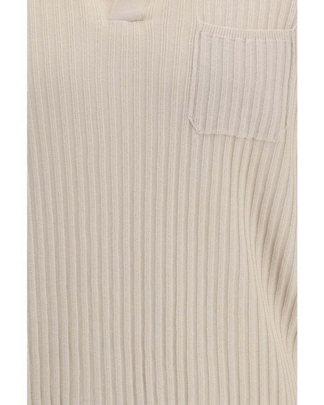 Roberto Collina White Textured Polo for men