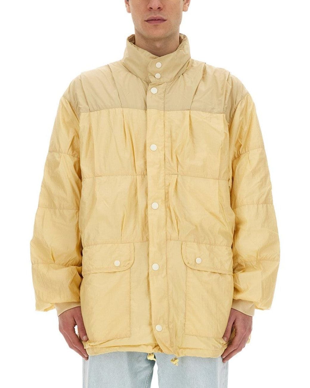 Our Legacy Natural Light Solid Mock Collar Jacket for men