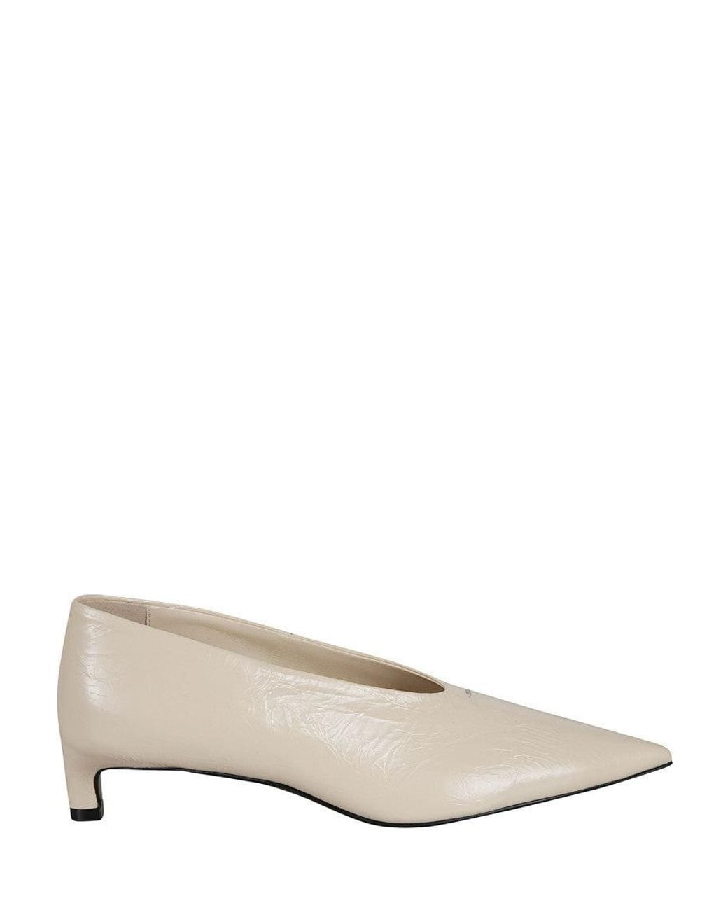Jil Sander Natural Off Leather Pumps