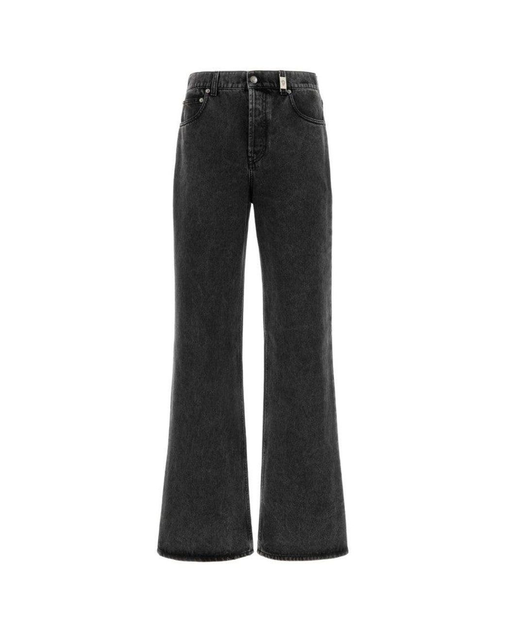 McQueen Black Straight-Leg Jeans for men