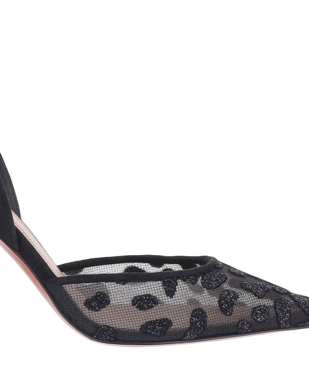 AMINA MUADDI Black Slingback Pumps