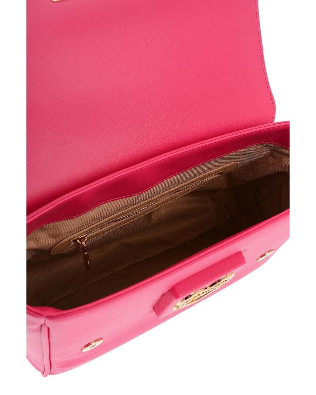 Love Moschino Pink Logo Plaque Small Satchel