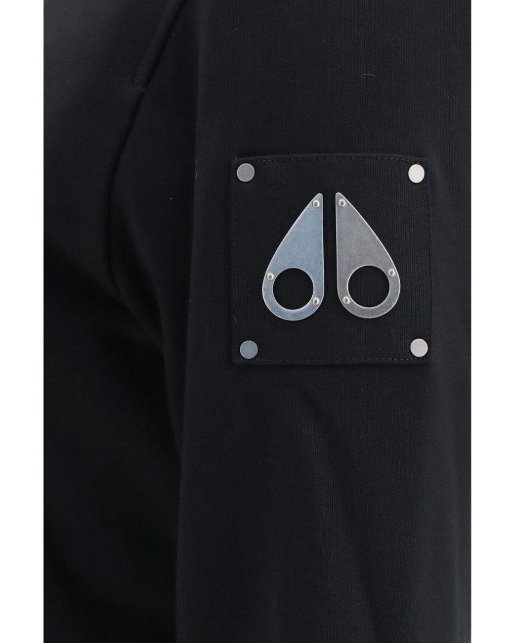 Moose Knuckles Black Solid Hood Sweatshirt