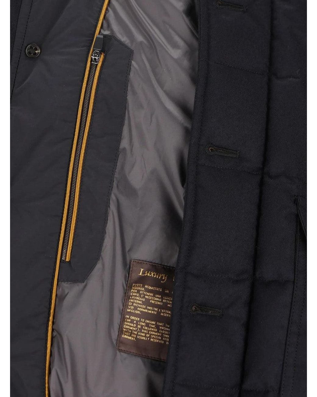 Moorer Black Mock Collar Jacket for men
