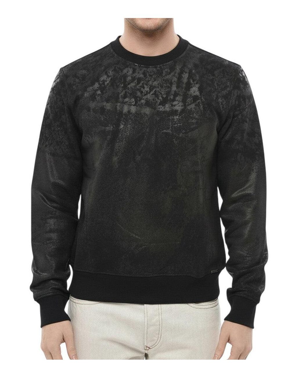 DIESEL Black Crew Neck Sweatshirt for men