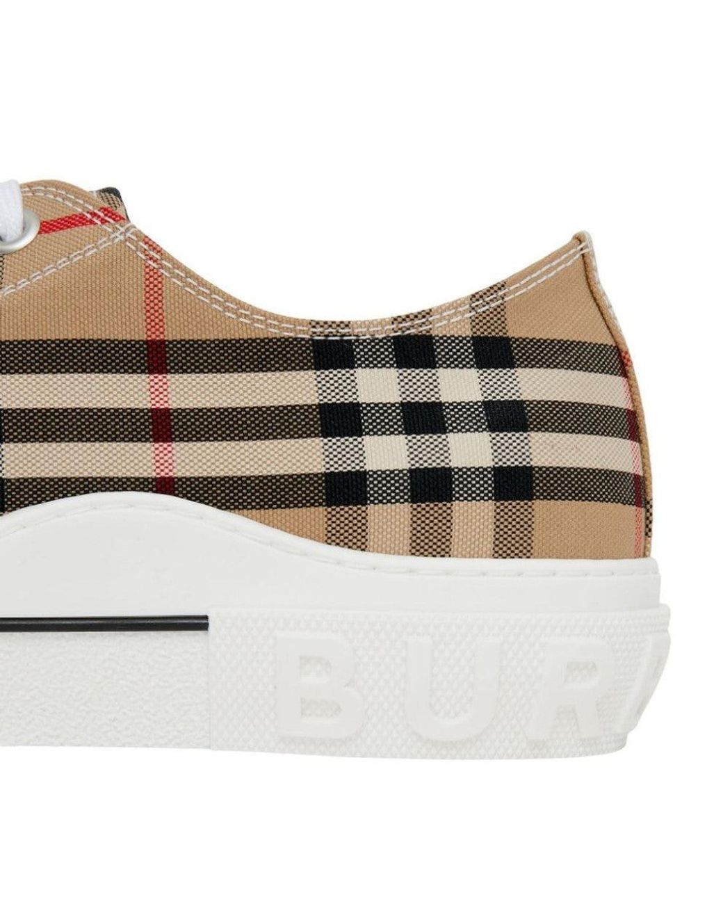 Burberry Brown Check Sneakers for men