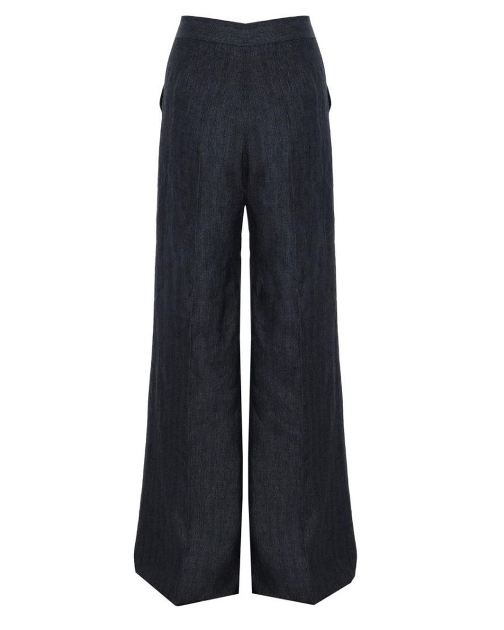 Max Mara Blue Dark Flared Pants