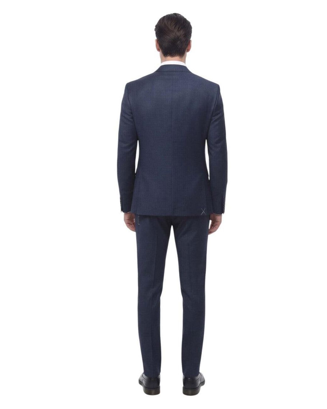 Corneliani Blue Peaked Lapel Suit for men