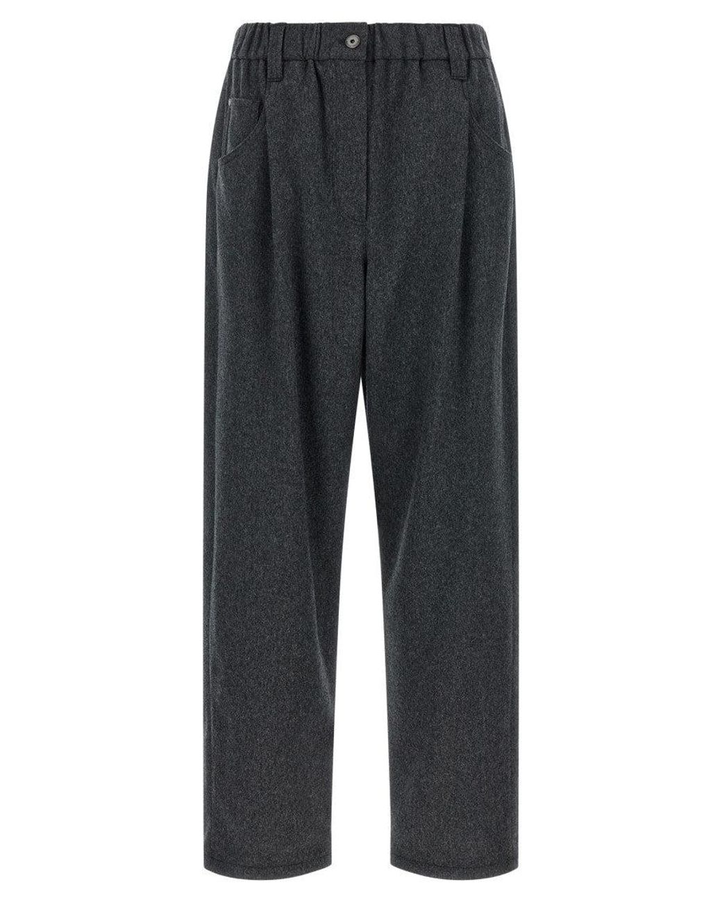 Brunello Cucinelli Gray Wool Pants