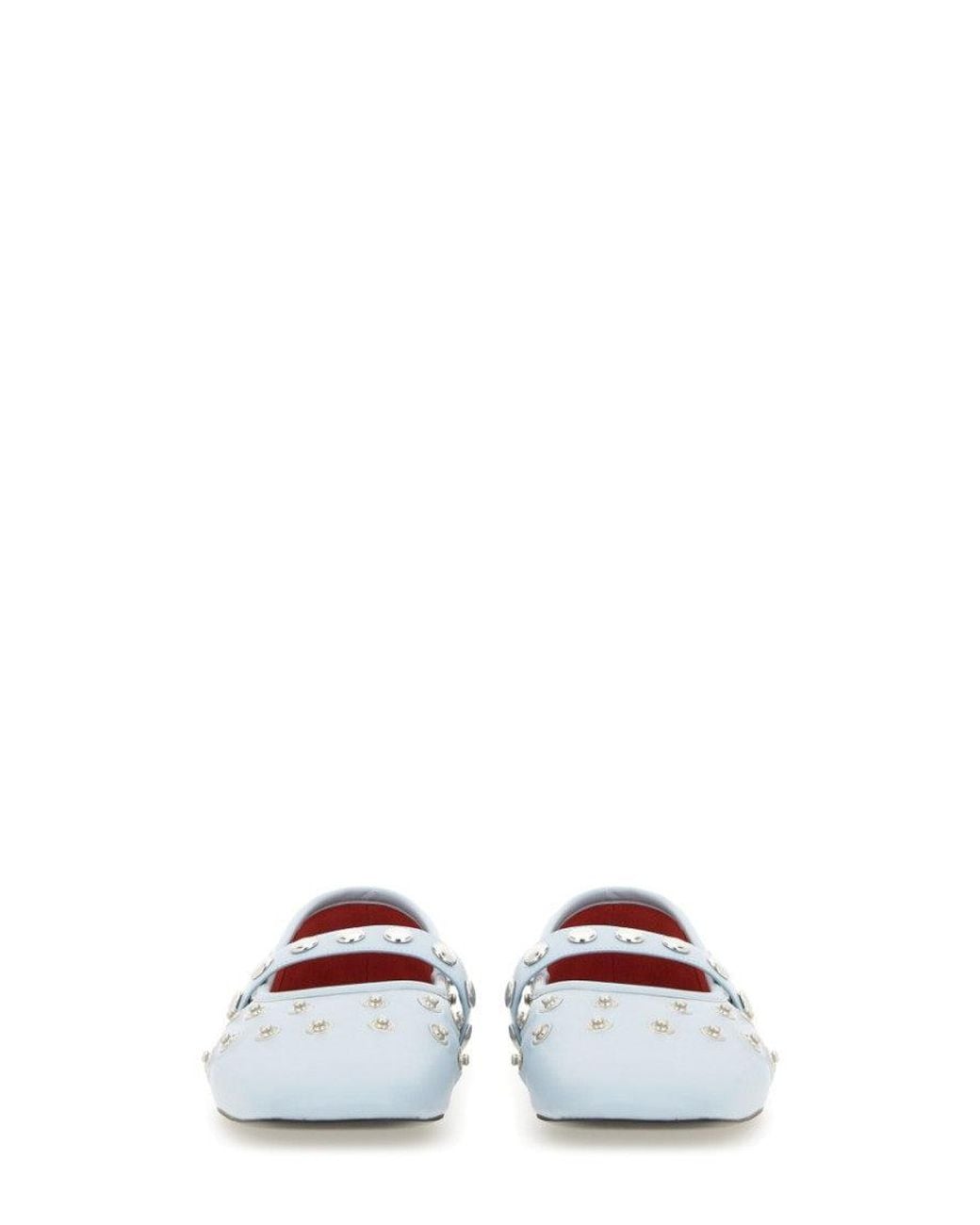 Stella McCartney White Light Studded Ballet Flats