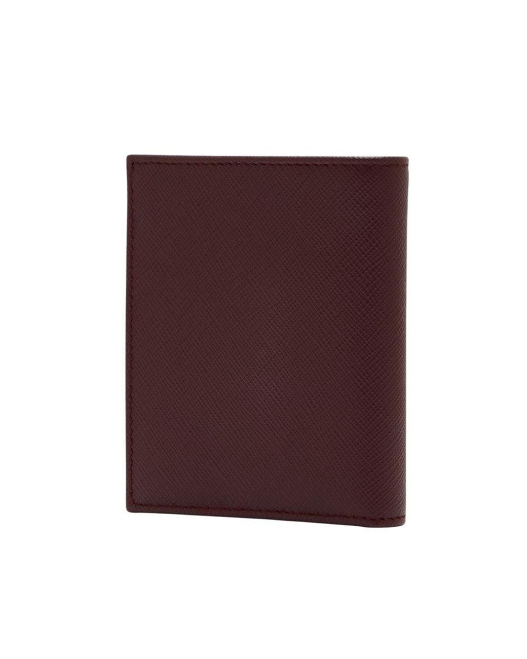 Prada Purple Dark Minuteria Textured Wallet for men