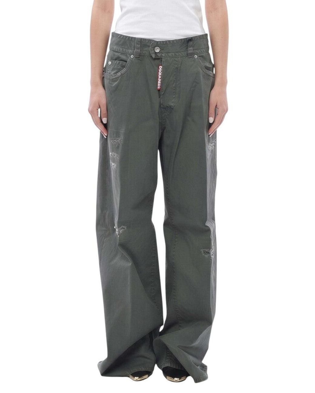 DSquared² Gray Loose Low Rise Jeans