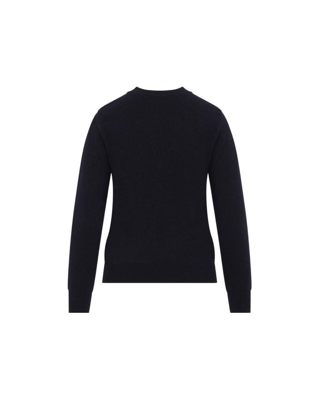 Peserico Blue Logo Crew Neck Sweater