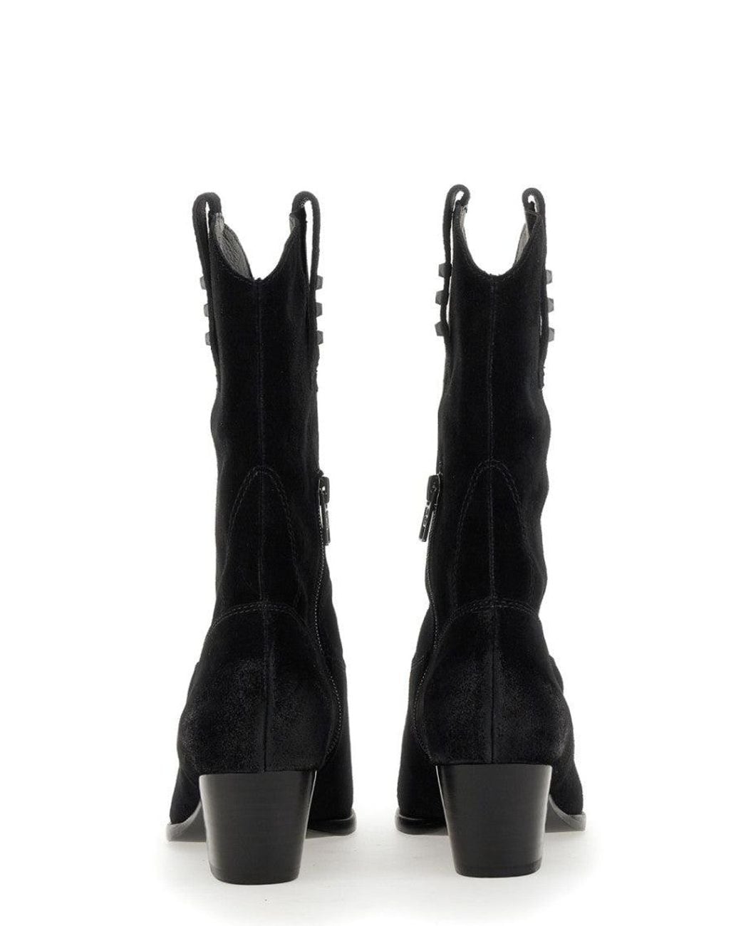Ash Black Zip Boots