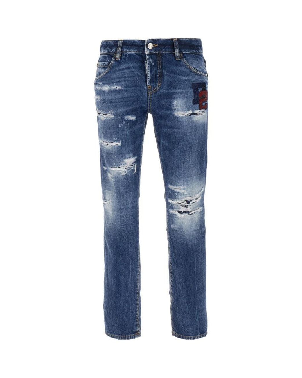 DSquared² Blue Slim Mid Rise Jeans