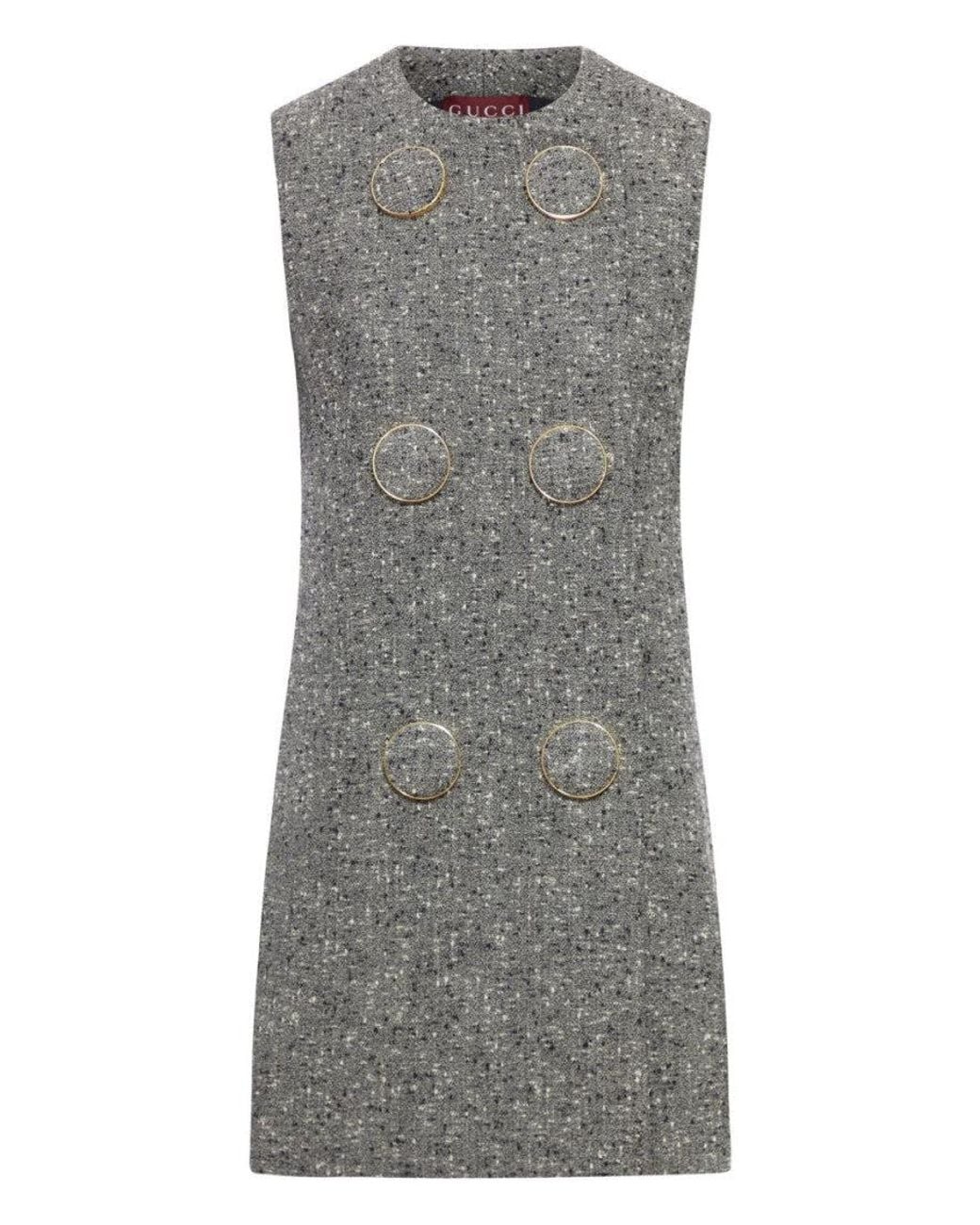 Gucci Gray Wool Dress