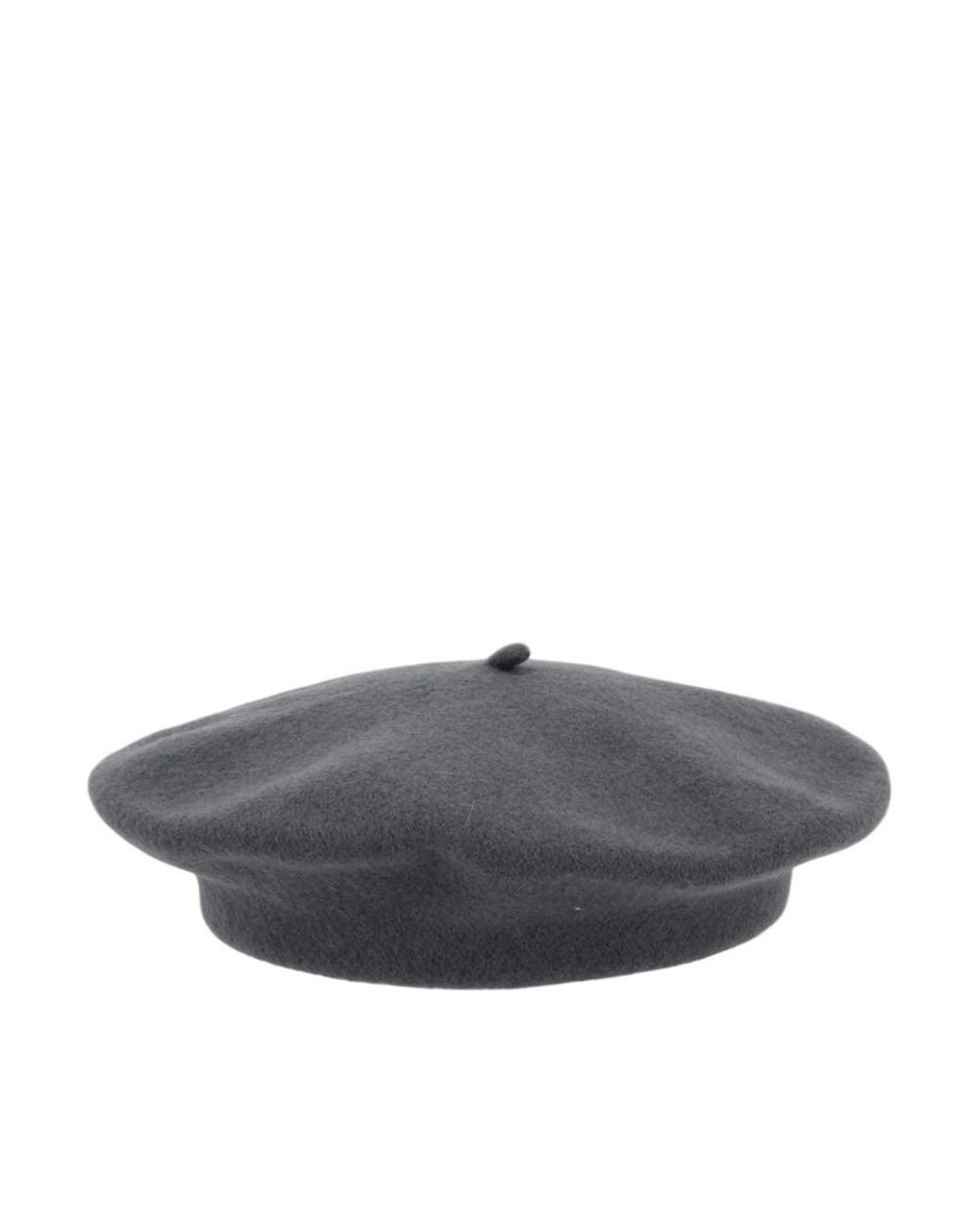 Maison Margiela Gray Solid Beret Hat for men
