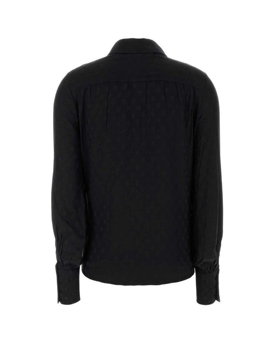 Isabel Marant Black Regular Textured Shirt
