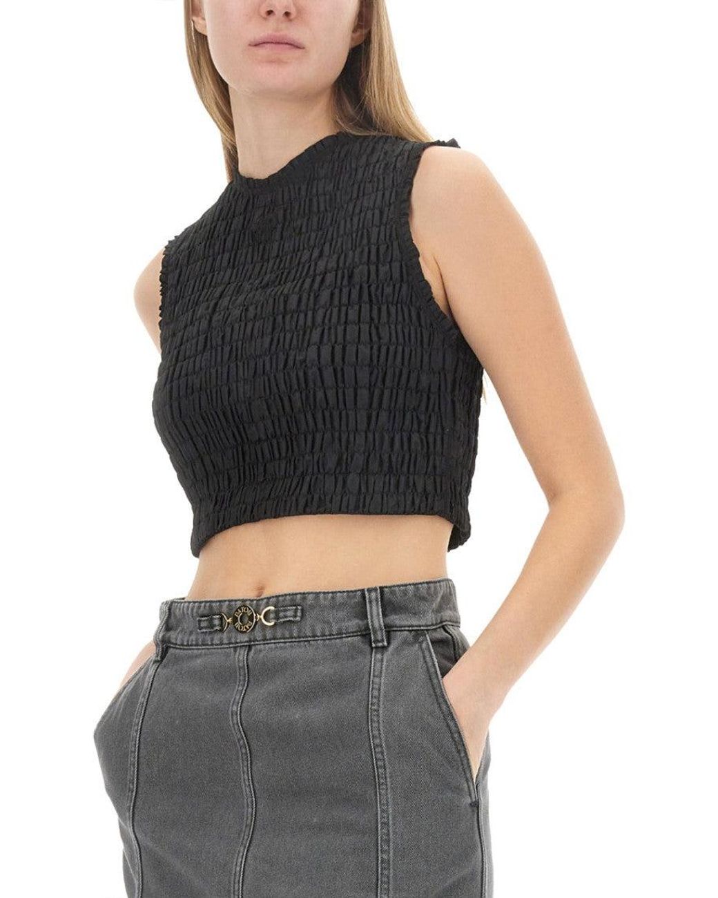 Patou Black Cropped Top