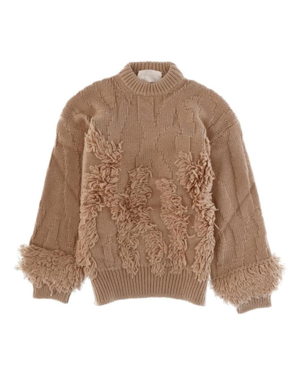 Circus Hotel Brown Knitted Mock Collar Sweater