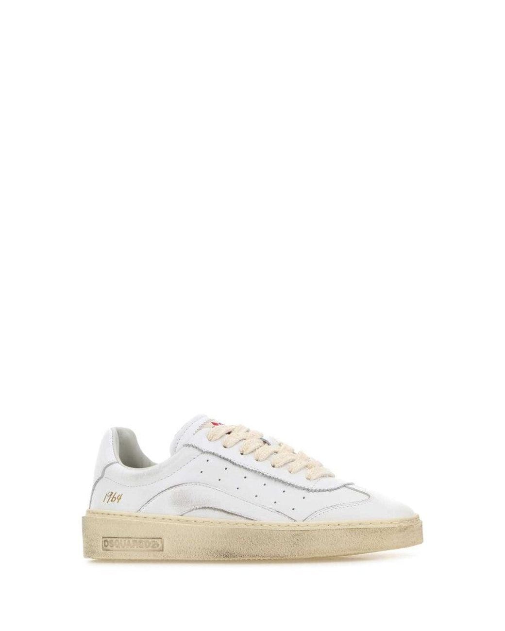 DSquared² White Leather Sneakers