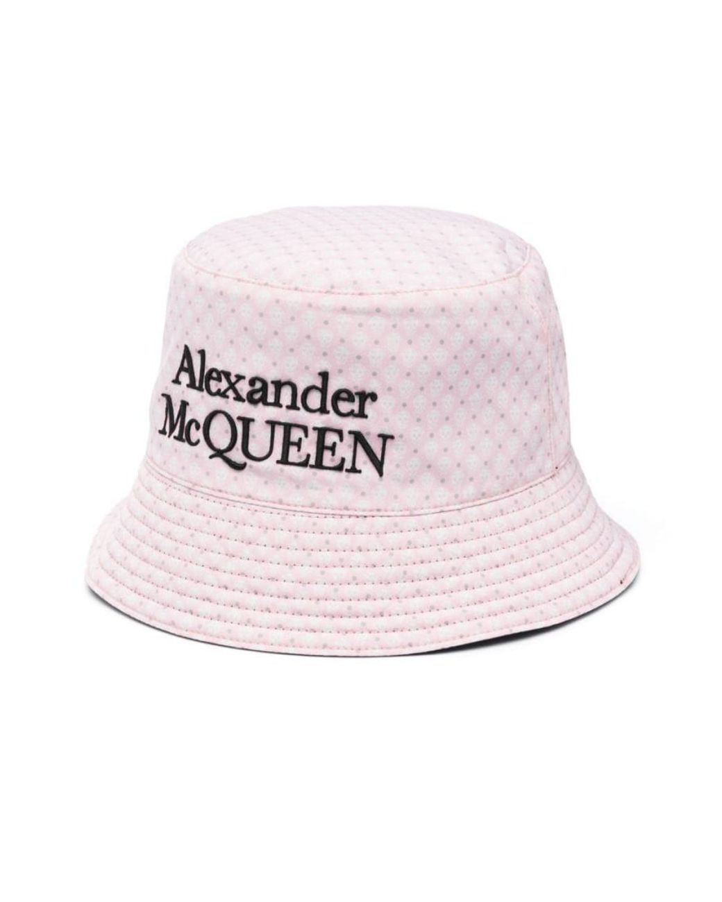 McQueen Black Logo Bucket Hat for men