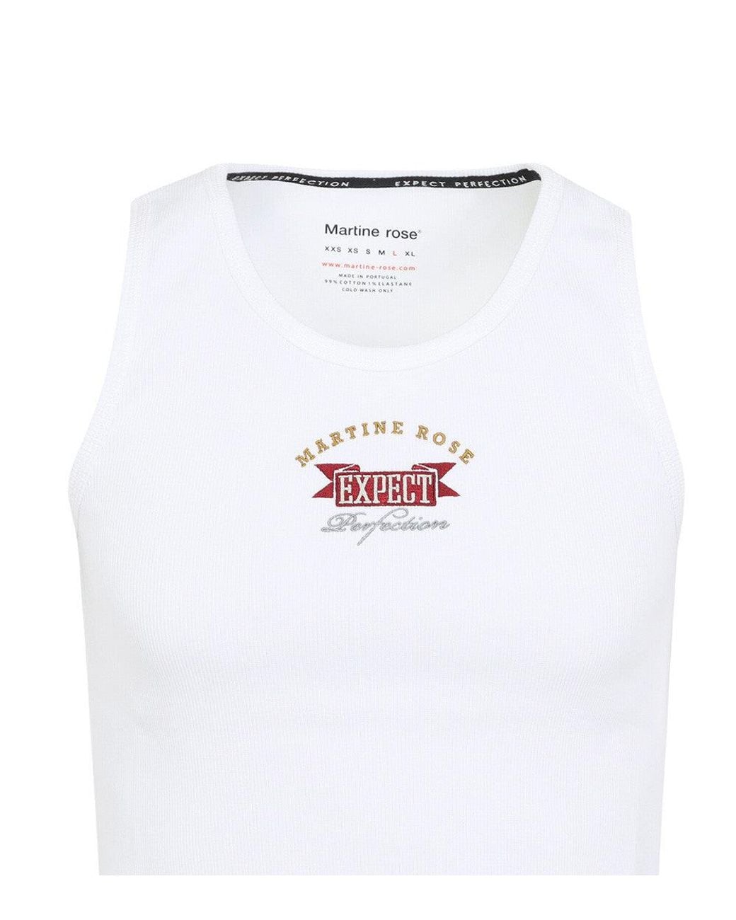 Martine Rose White Round Neck Top for men