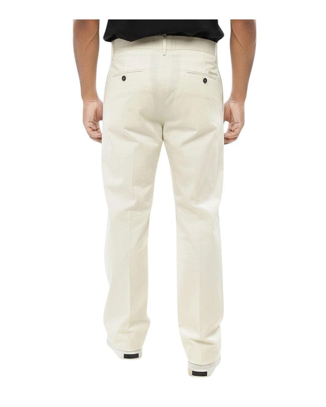 DSquared² Natural Off Solid Trousers for men