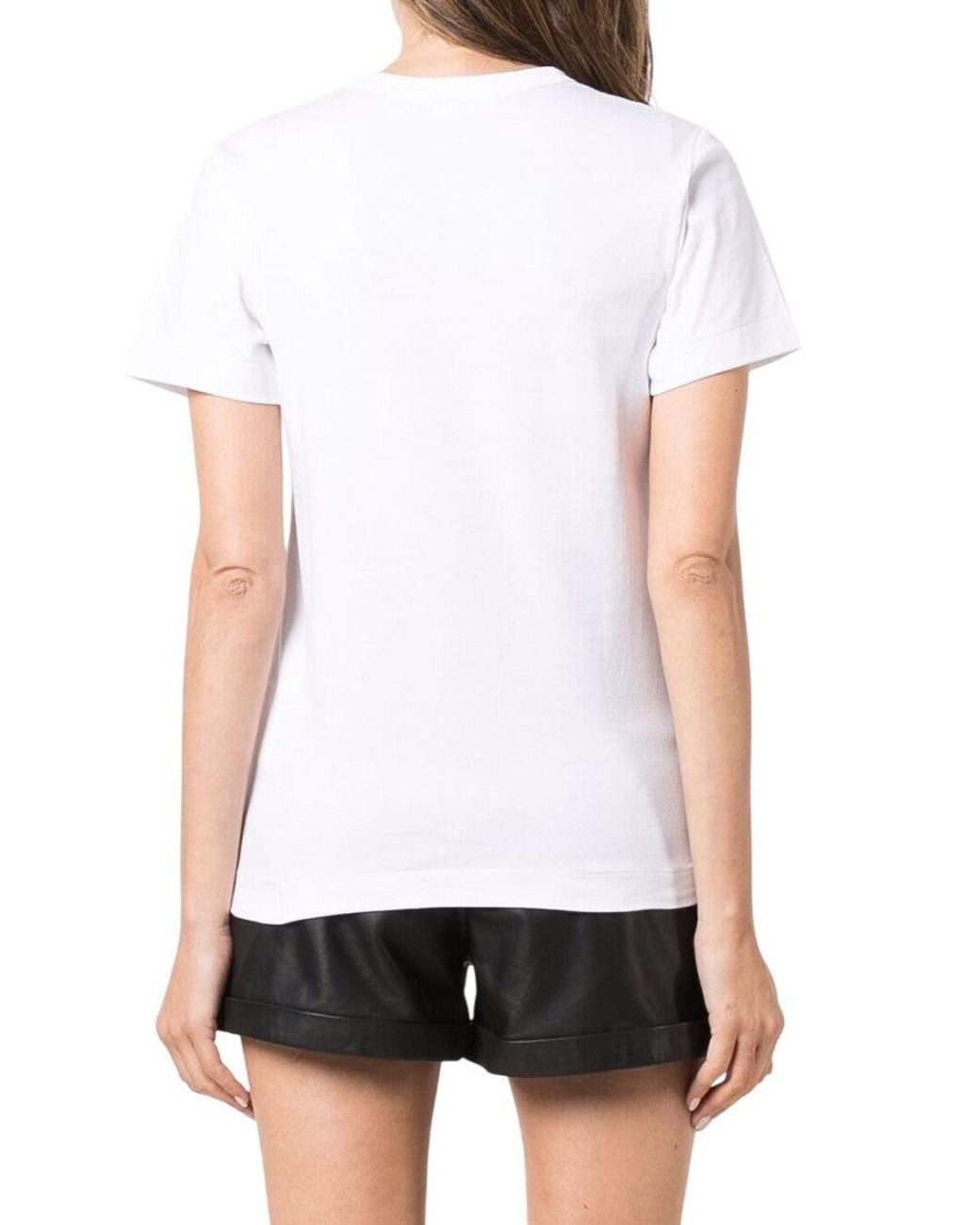 Comme des Garçons White Logo Crew Neck T-Shirt