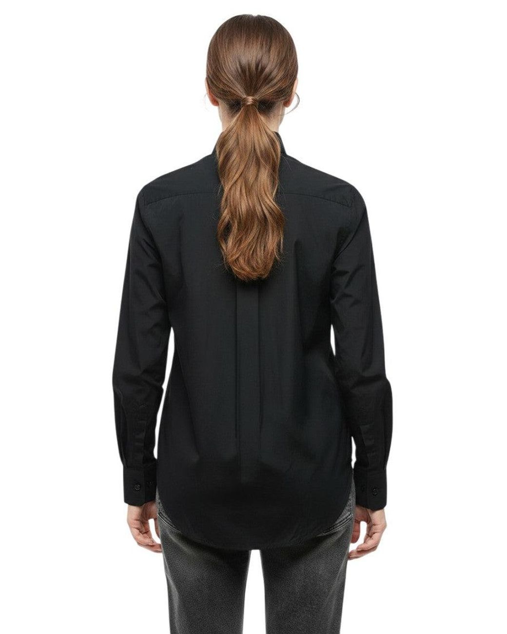 Wardrobe NYC Black Regular Solid Shirt