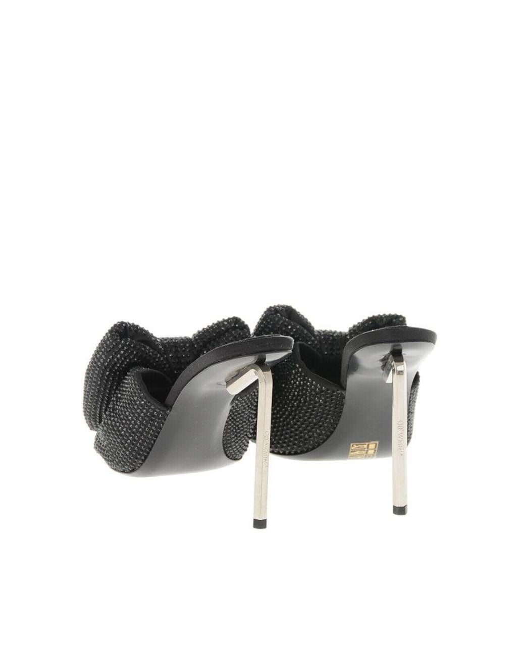Off-White c/o Virgil Abloh Black Slip-On Bow Heels