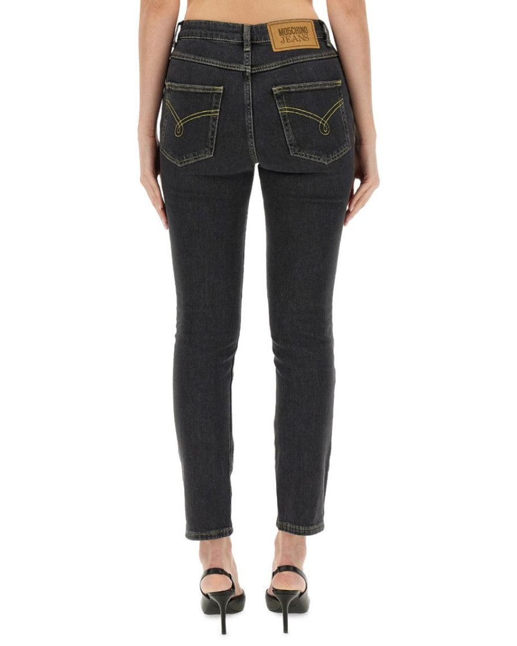 Moschino Black Skinny Mid Rise Jeans