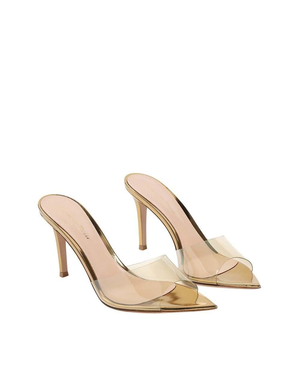 Gianvito Rossi White Elle 85 Mules