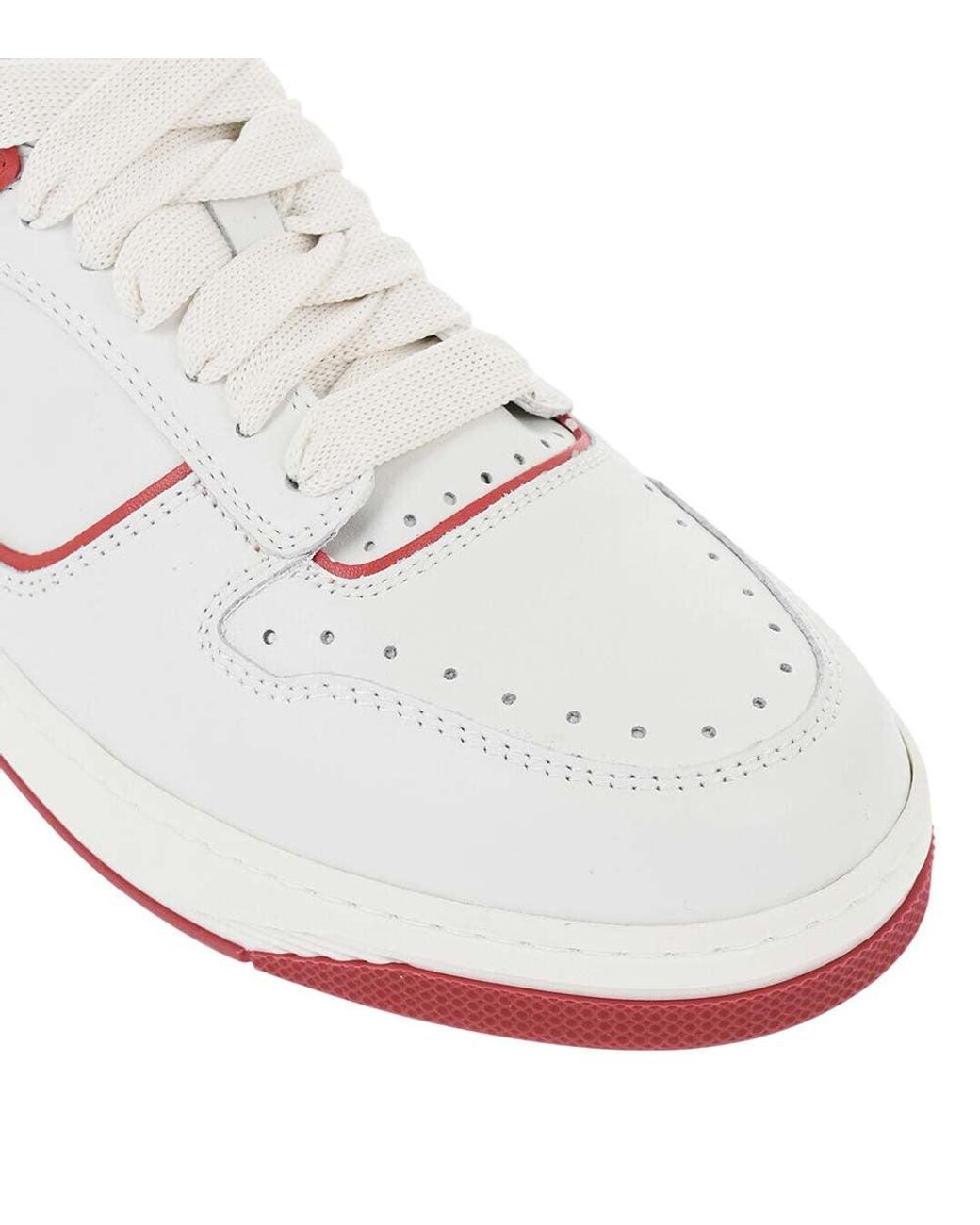 Santoni White Leather Sneakers for men