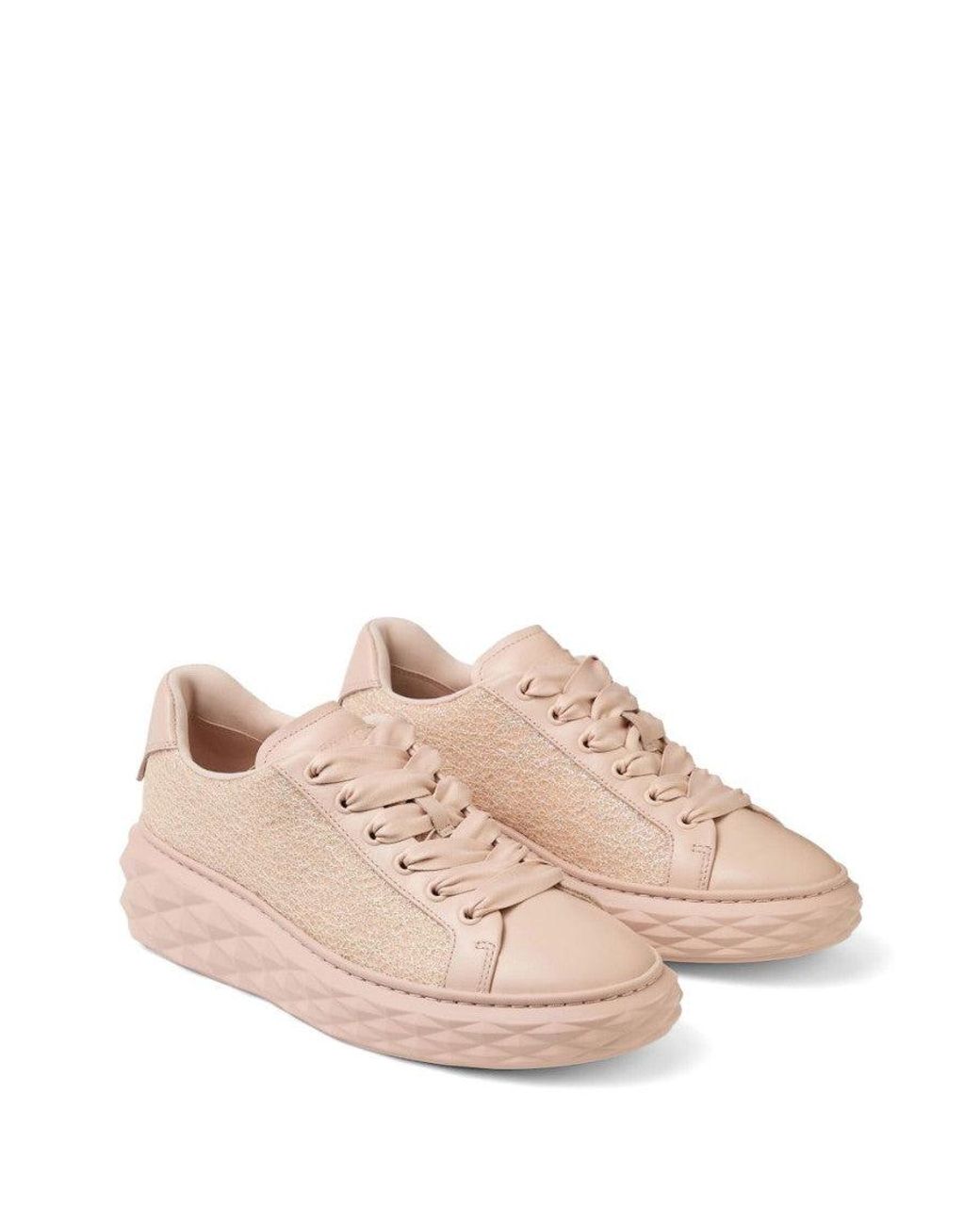 Jimmy Choo Pink Lace Up Sneakers