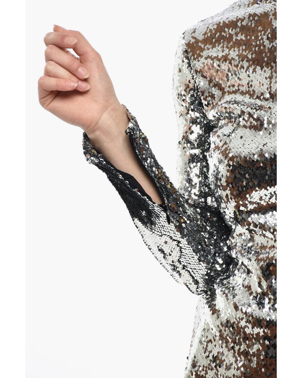 Stella McCartney Metallic Embellished Crew Neck Top