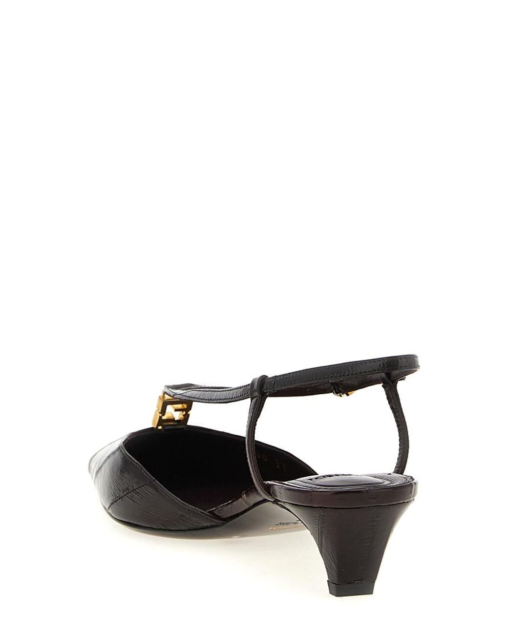 Fendi Black Ffold' Slingback