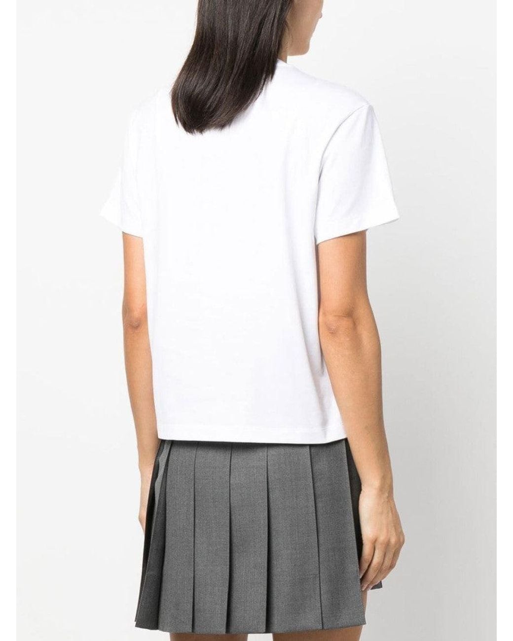 Thom Browne White Boxy Fit T-Shirt