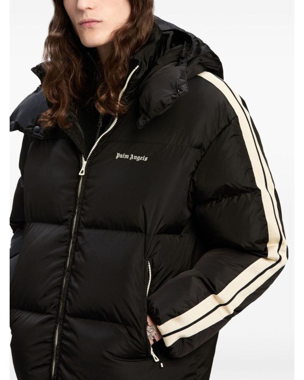 Palm Angels Black Logo Track Down Jacket for men