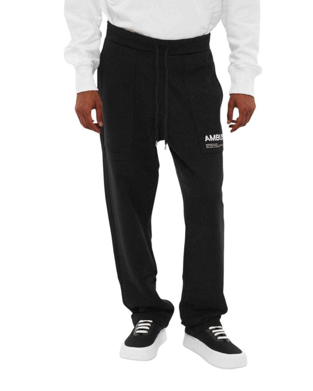 Ambush Black Relaxed Track Pants for men