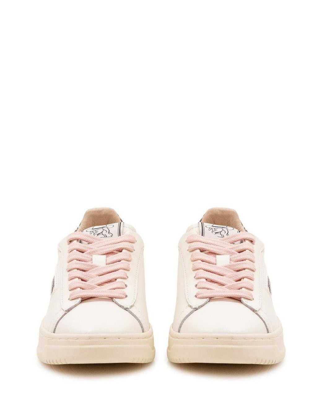 Autry Natural Off Lace Up Sneakers