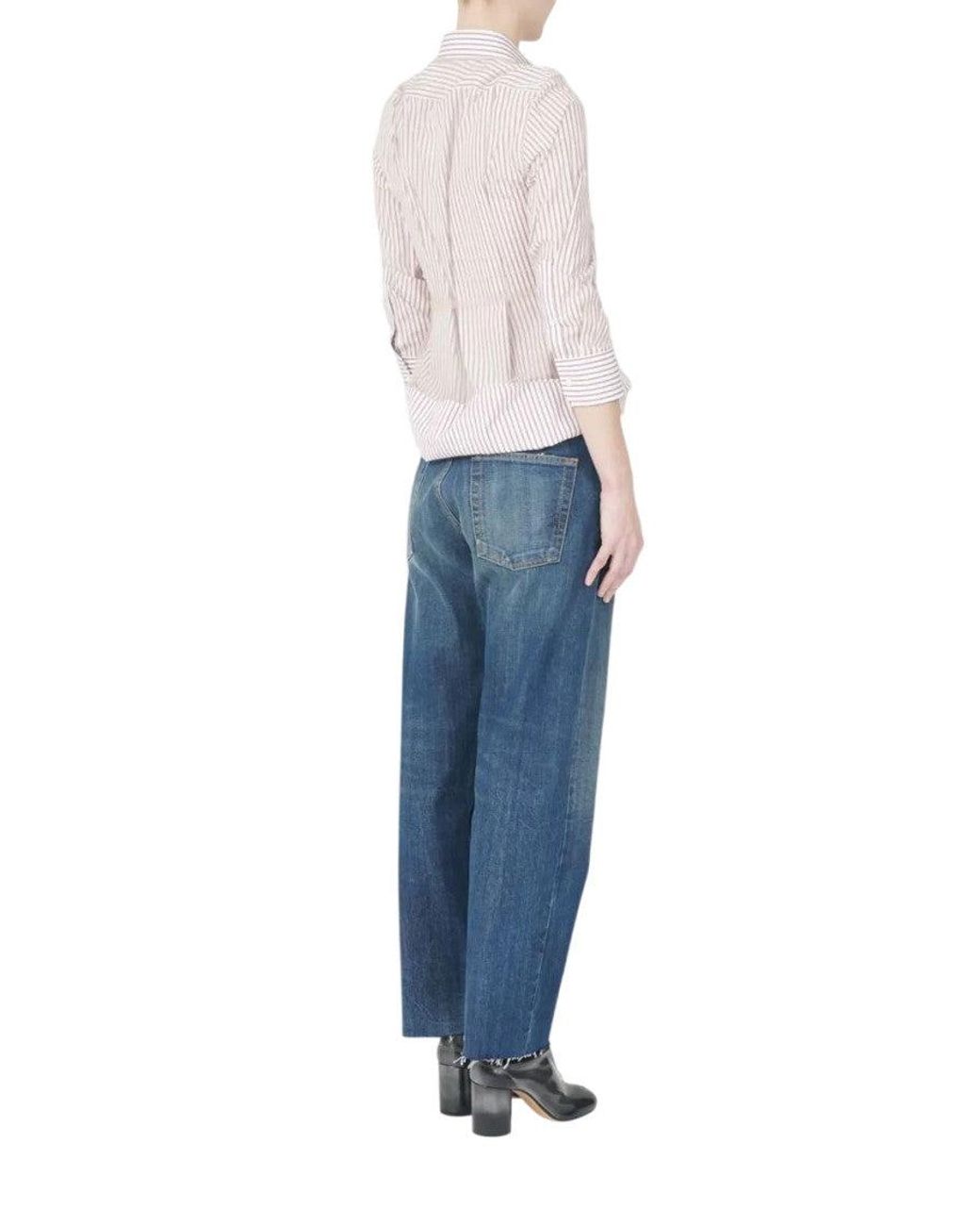 Maison Margiela Blue Off Stripes Shirt