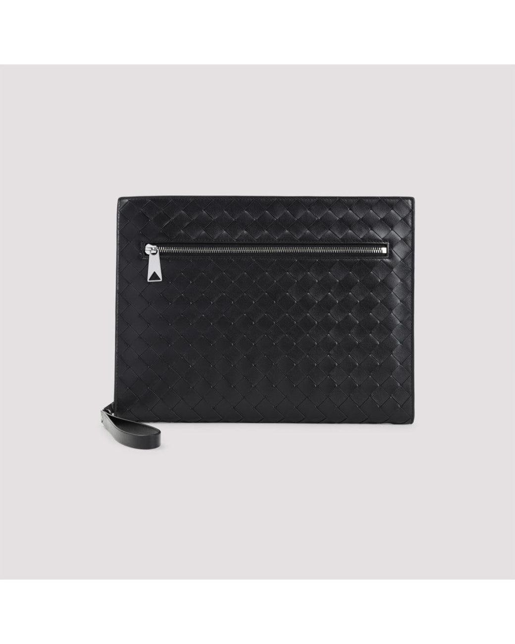 Bottega Veneta Black Intrecciato Clutch for men