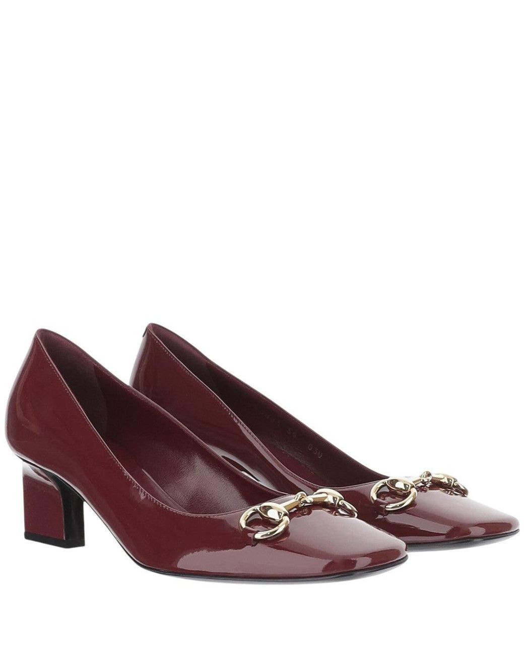 Gucci Purple Burgundy Horsebit Pumps