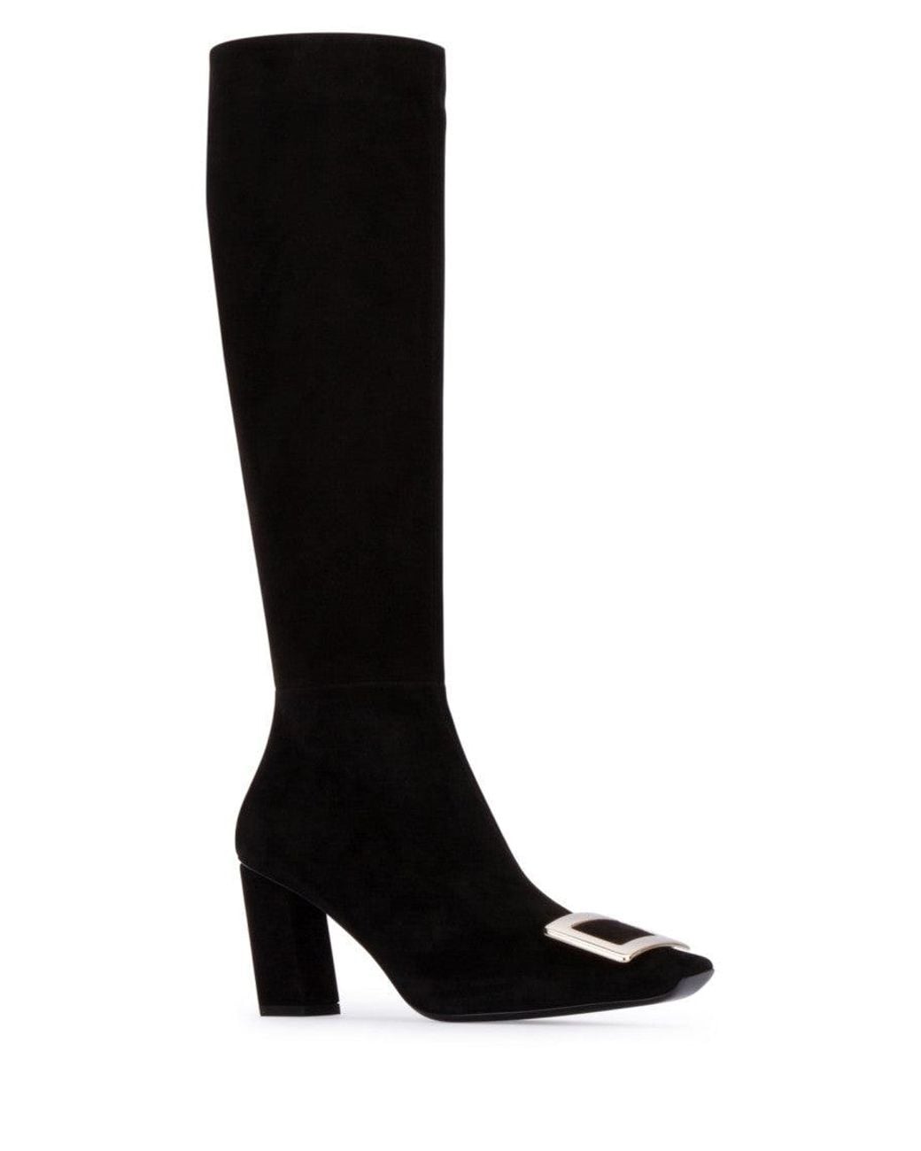 Roger Vivier Black Buckle Detailed Boots