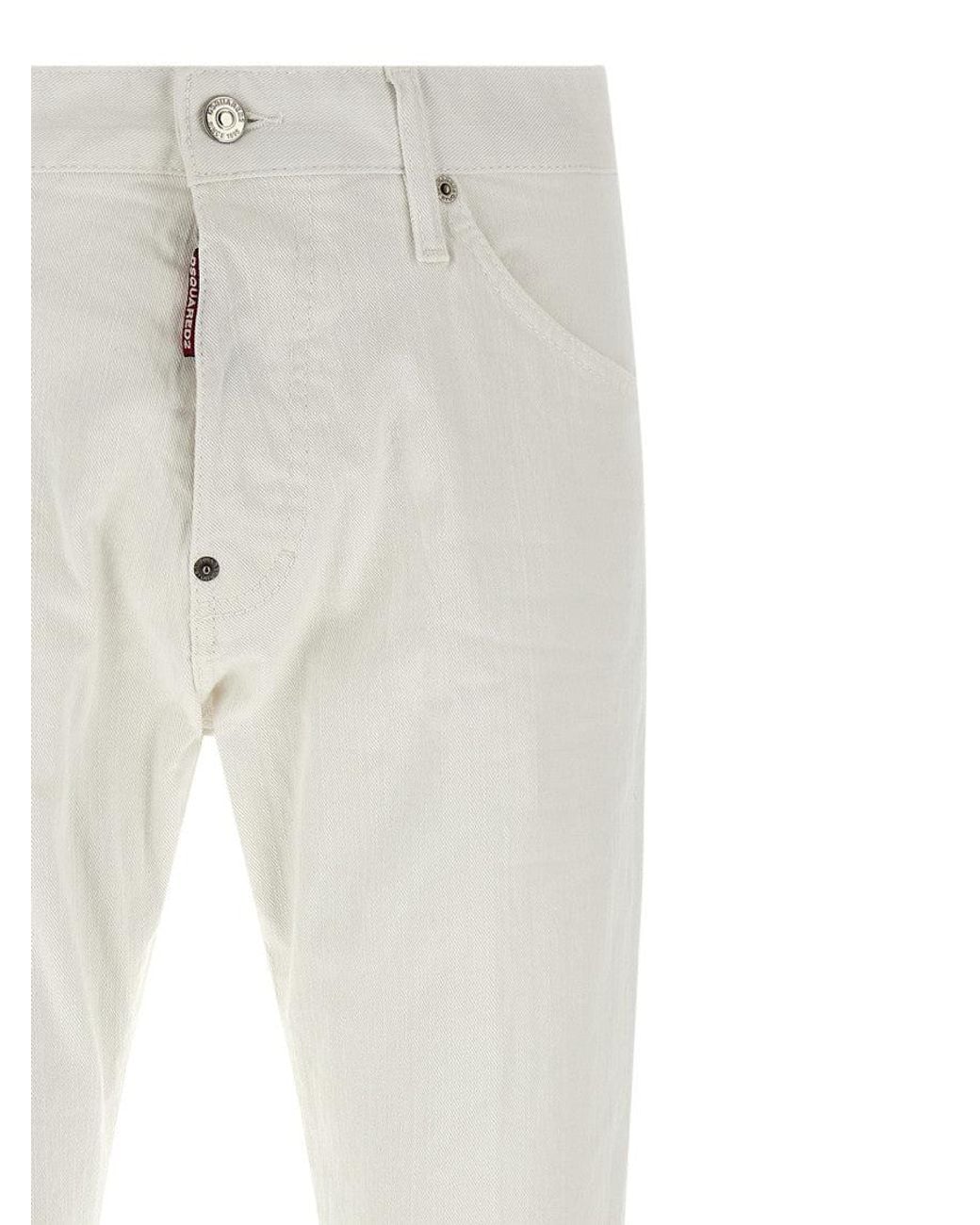 DSquared² White Teddy Jeans for men